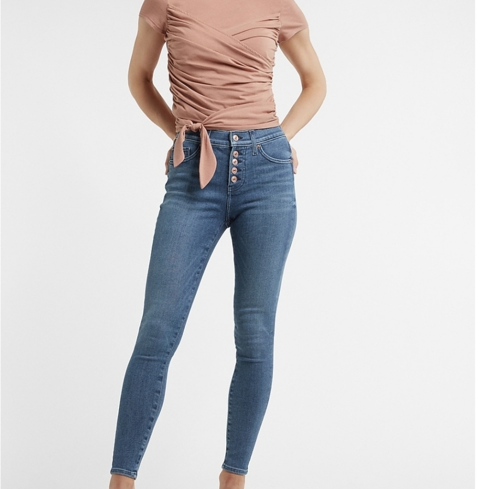 Express high waist stretchy skinny jeans